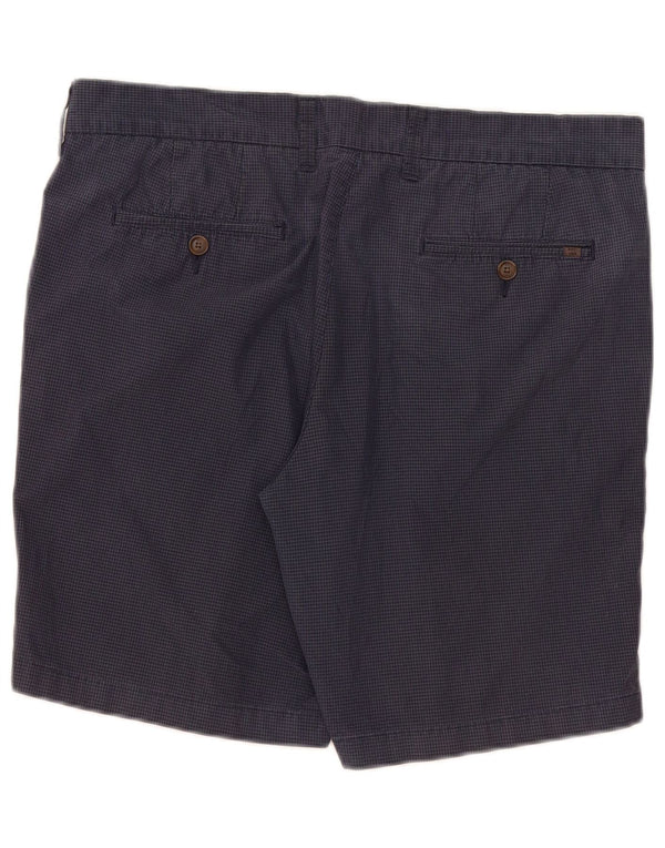 Marks & Spencer Short Chino Homme W36 Grand Bleu Marine Vichy Coton