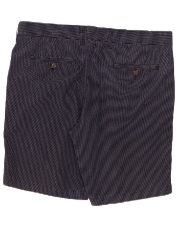 Marks & Spencer Short Chino Homme W36 Grand Bleu Marine Vichy Coton
