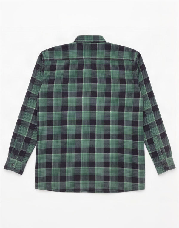 Chemise en flanelle homme vintage grand chèque vert