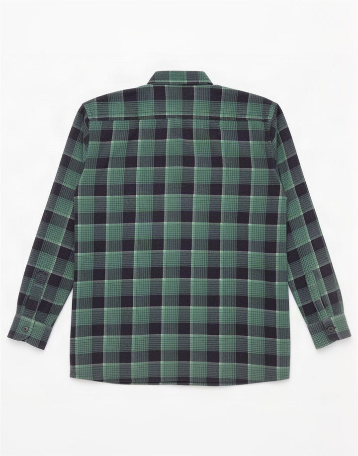 Chemise en flanelle homme vintage grand chèque vert