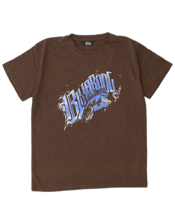 Billabong Boys Graphic T-Shirt Top 13-14 ans Petit Marron Coton
