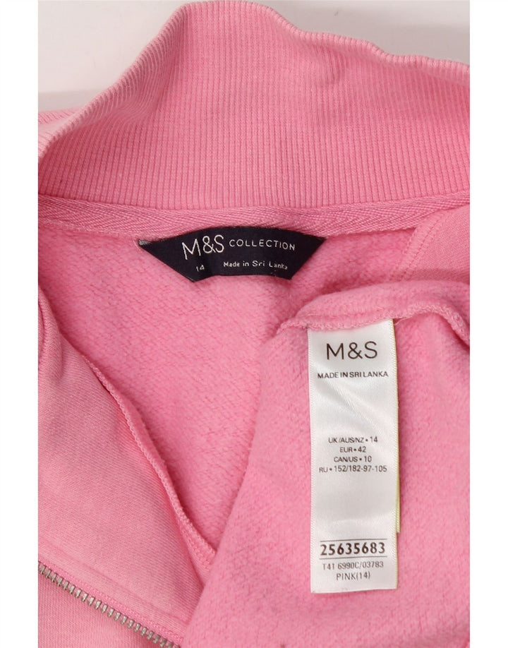 Marks & Spencer Sweat-shirt surdimensionné pour femme UK 14 Large Rose