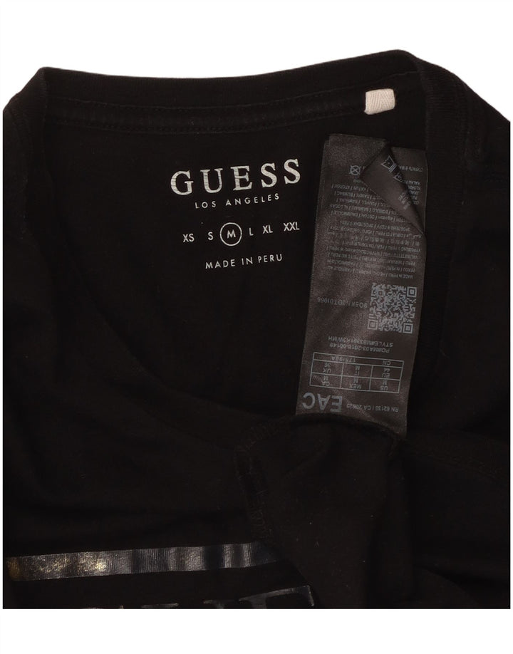 GUESS T-Shirt Graphique Homme Noir Moyen Coton