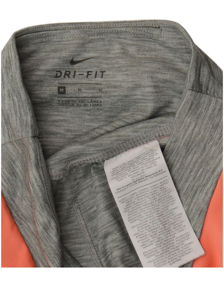 Nike Legging court Dri Fit pour femme UK 12 Polyester color block gris moyen