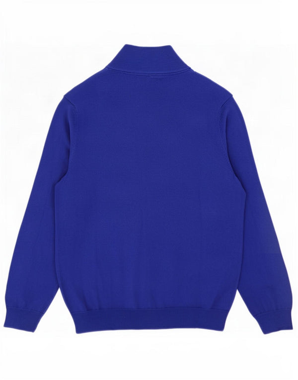 Lyle & Scott Pull à col zippé pour homme en coton bleu moyen