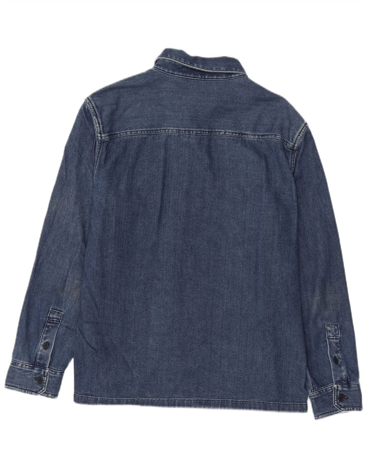 Marks & Spencer Chemise surchemise en jean pour homme en coton bleu grand classique