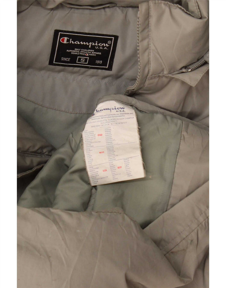 Champion Manteau matelassé à capuche surdimensionné pour femme UK 10 Petit Gris Polyester