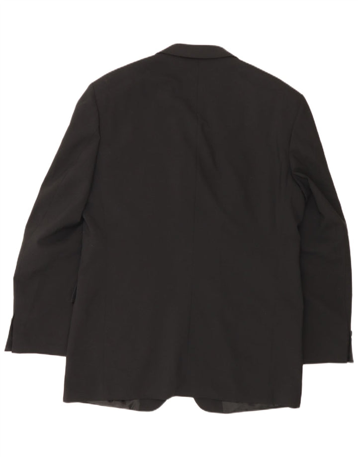 Marks & Spencer Veste blazer à 3 boutons pour homme UK 40 Noir moyen Polyester