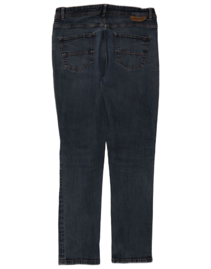 Dack's Jean Slim Homme IT 52 XL W36 L30 Bleu Coton
