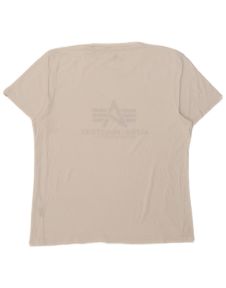 Alpha Industries T-shirt graphique pour hommes, grand, blanc