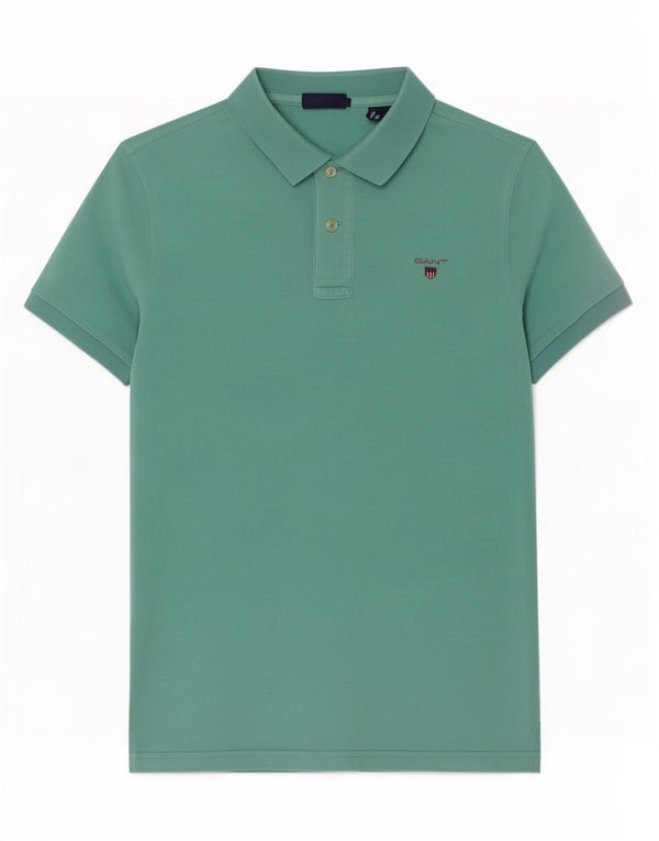 Gant Polo Regular Homme XS Vert Coton