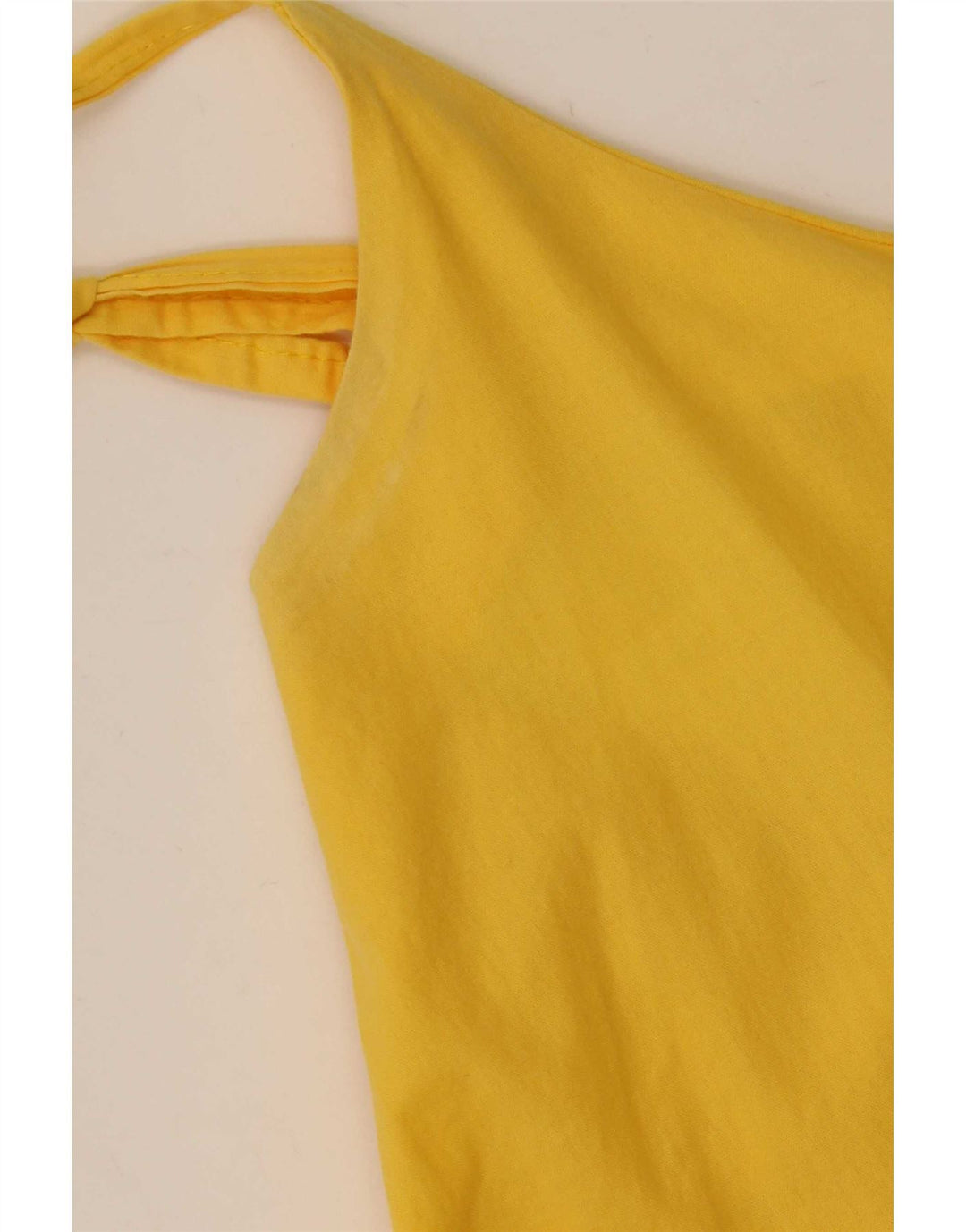 vintage Femme Robe d’été UK 12 Jaune Moyen