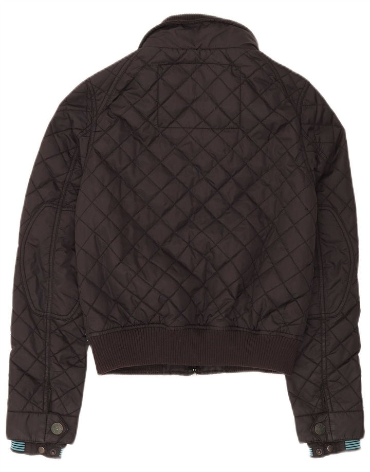 Superdry Veste utilitaire matelassée pour femme UK 10 Petit nylon noir