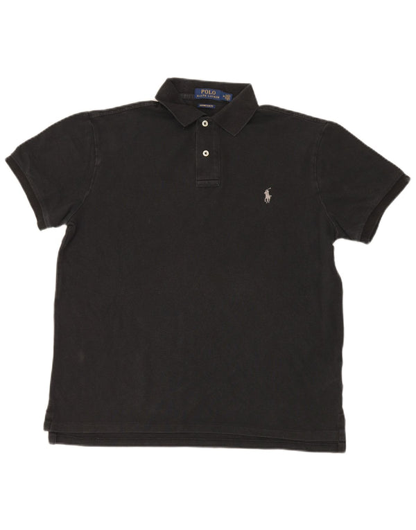 Polo Ralph Lauren Polo Slim Fit personnalisé pour homme en coton noir moyen