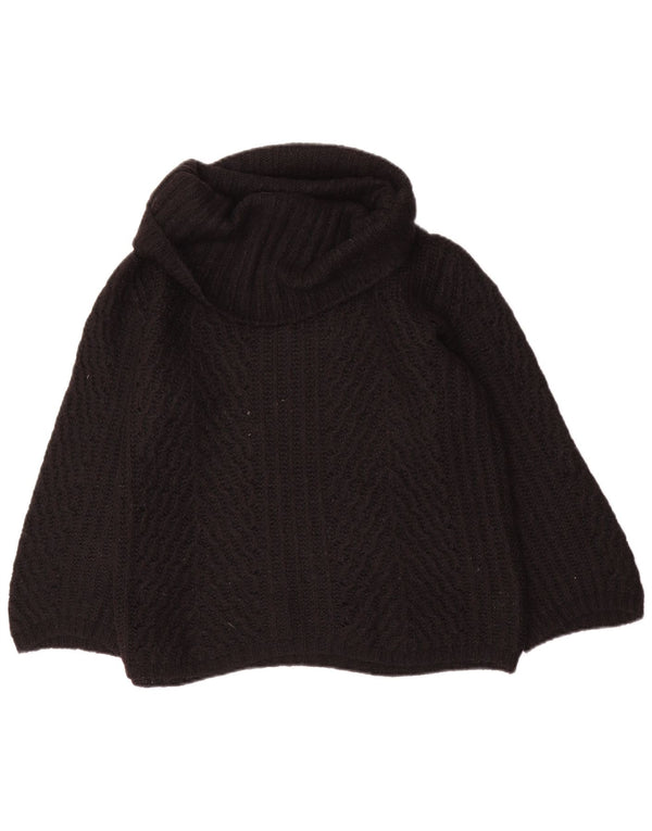 Armani Jeans Pull à manches 3/4 et col roulé pour femme UK 14 Large Noir