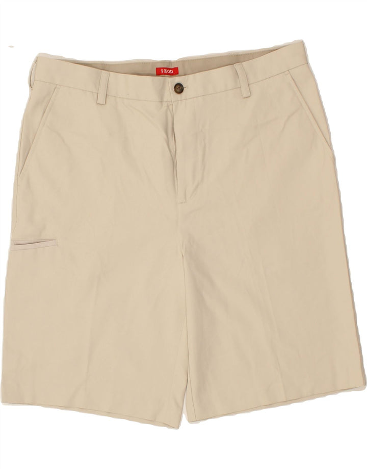 IZOD Mens Cargo Shorts W38 XL Beige Polyester Vintage Izod and Second-Hand Izod from Messina Hembry 
