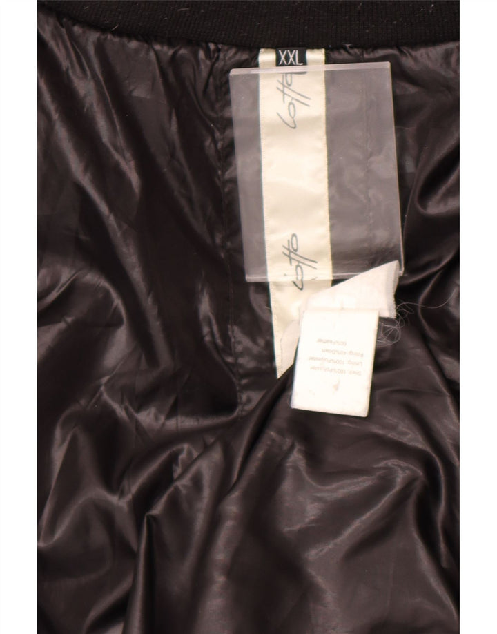 Lotto Veste matelassée à capuche pour homme UK 44 2XL Noir Polyester