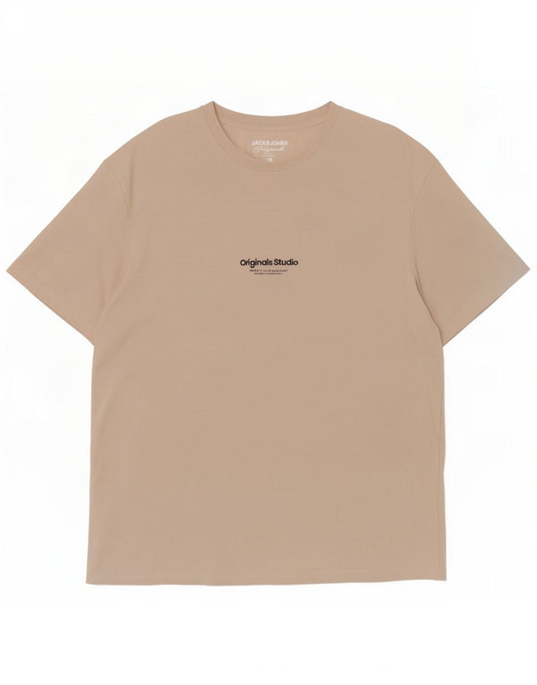 Jack & Jones T-Shirt Homme Top XL Coton Beige