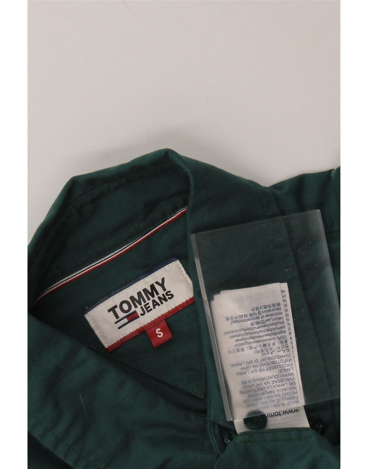 TOMMY HILFIGER Mens Shirt Small Green Cotton
