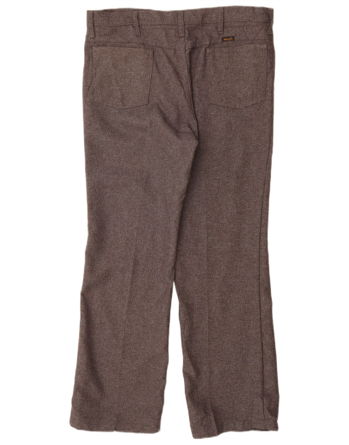 Wrangler Pantalon décontracté droit pour homme W38 L30 Gris Polyester