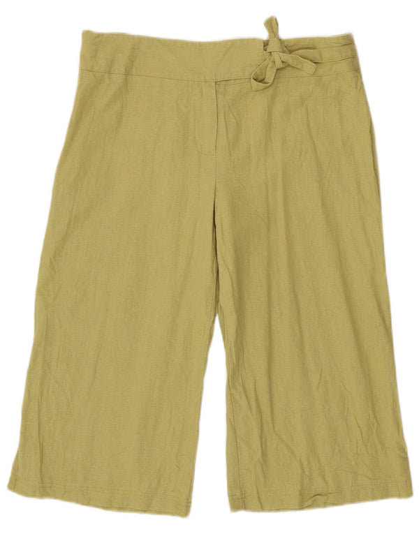 Marks & Spencer Pantalon capri large pour femme W32 L18 Vert