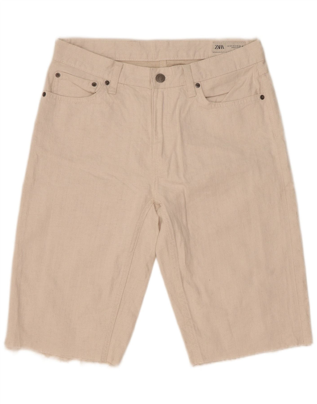 Zara Short en jean pour femme EU 40 Medium W30 Coton blanc
