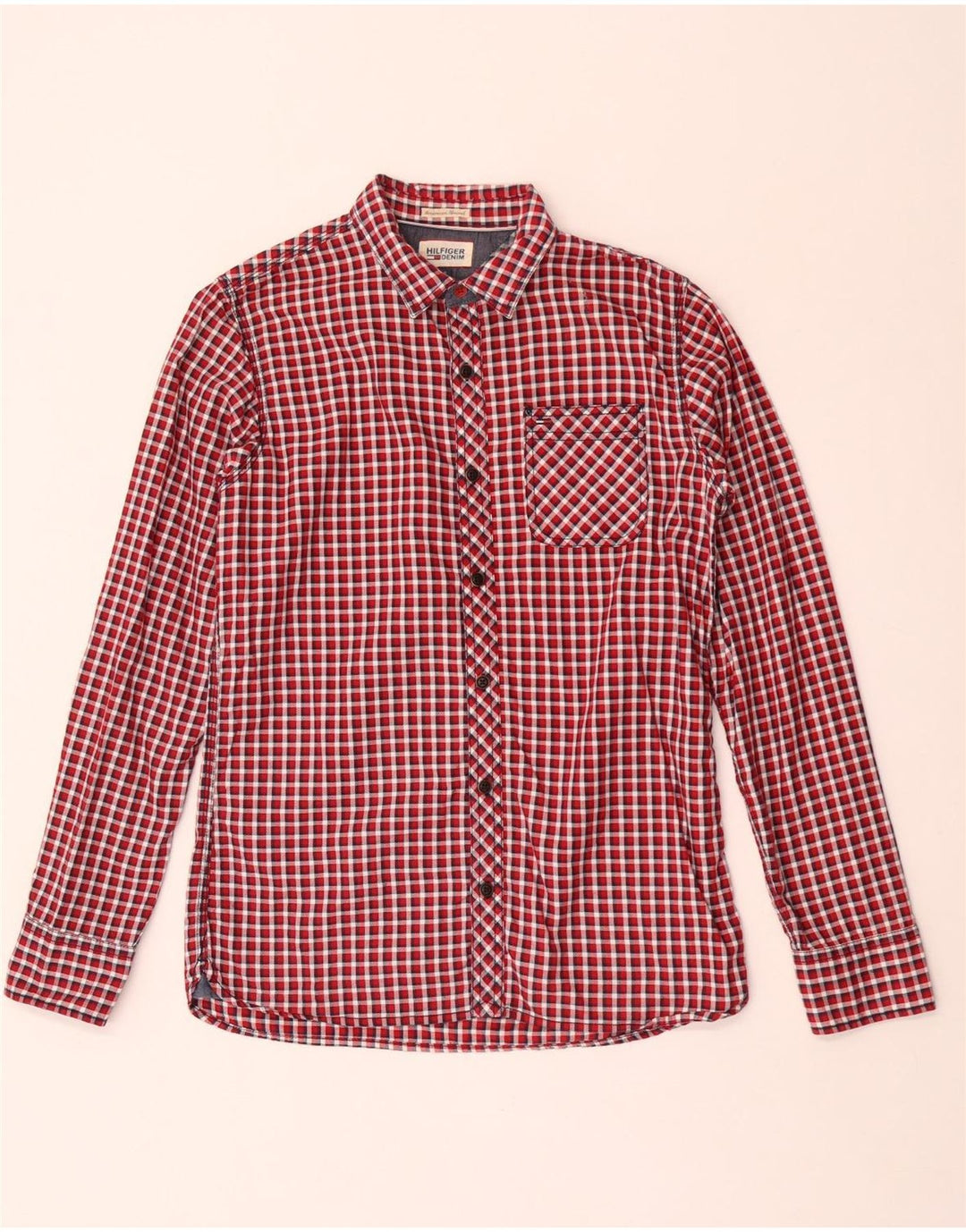 Tommy Hilfiger Chemise Homme Petit Rouge Vichy Coton