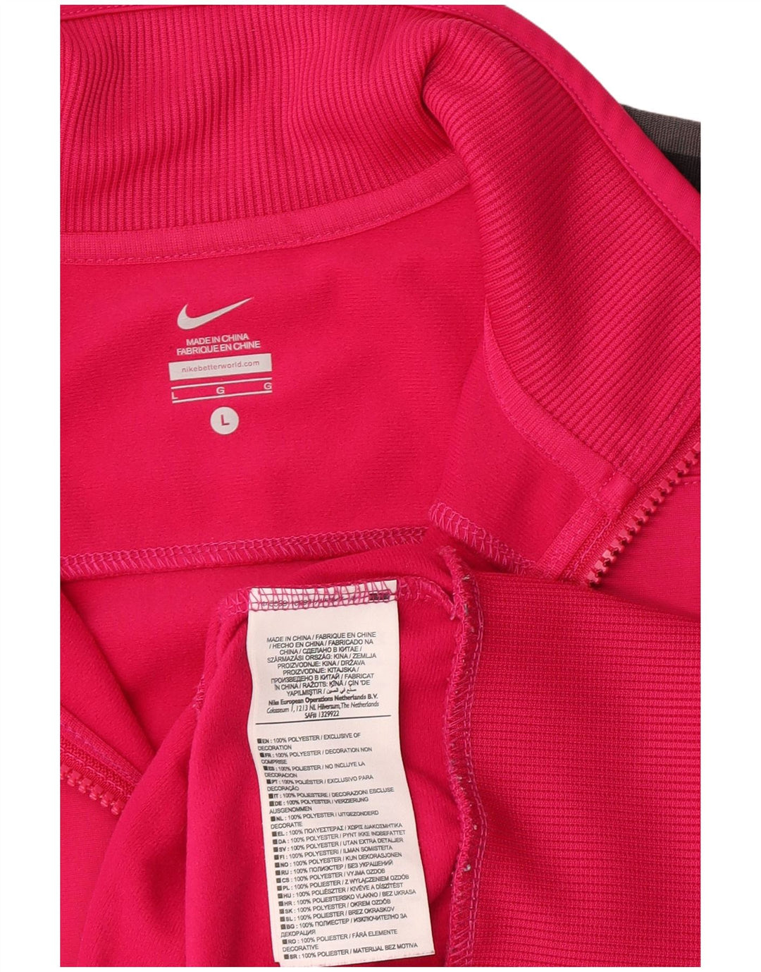 Nike Veste de survêtement pour femme UK 14 Large Rose Colorblock Polyester