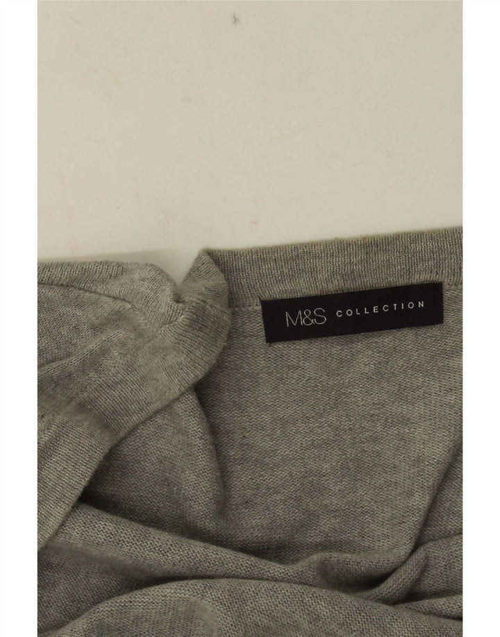 Marks & Spencer Pull cardigan ouvert pour femme UK 10 Small Gris