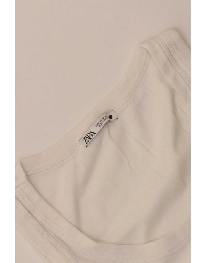 Zara Femme Débardeur UK 12 Medium Blanc