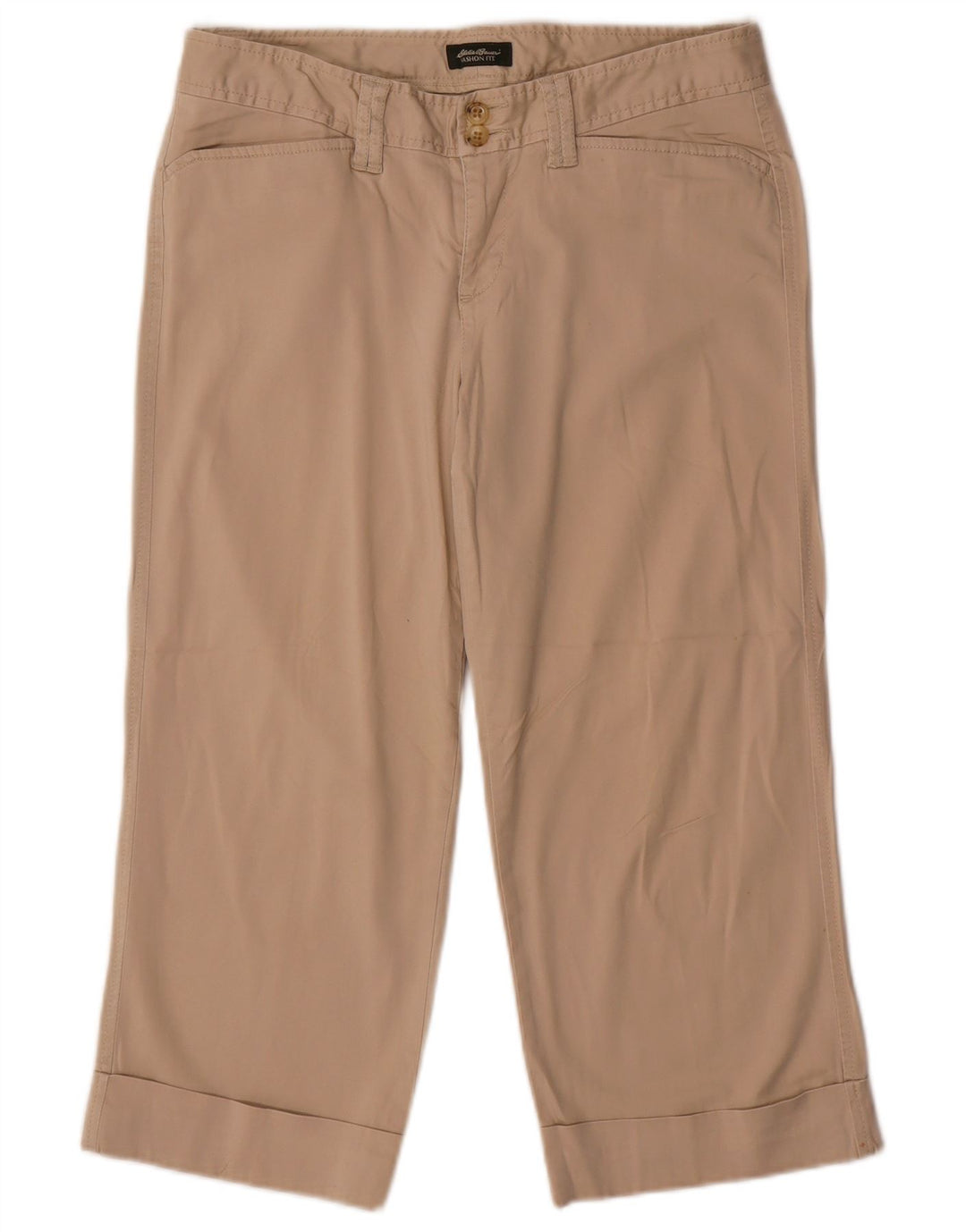 EDDIE BAUER Pantalon Capri Vashon Fit pour femme US 6 Medium W32 L21 Beige