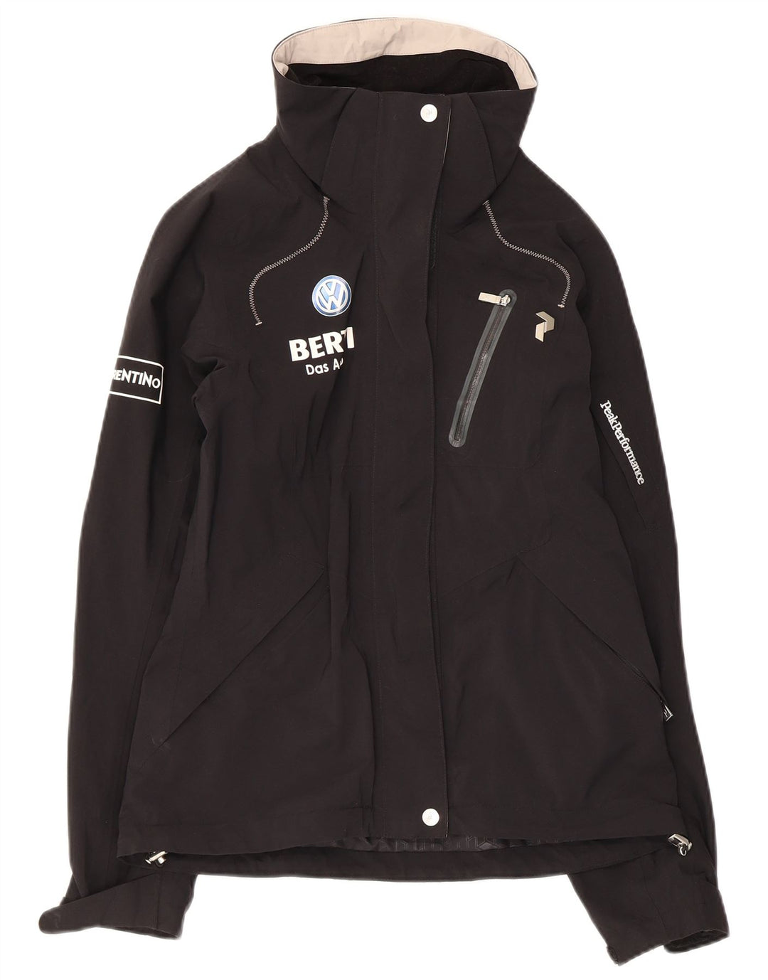 Peak Performance Veste coupe-vent graphique pour femme UK 10 Small Noir