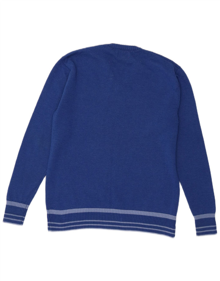 Kickers Pull Col V Homme Bleu Moyen Laine