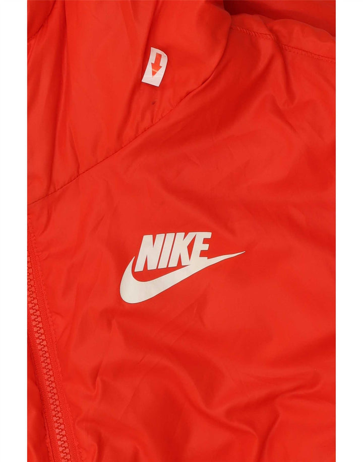 Nike Manteau matelassé réversible surdimensionné pour femme UK 10 Petit Orange
