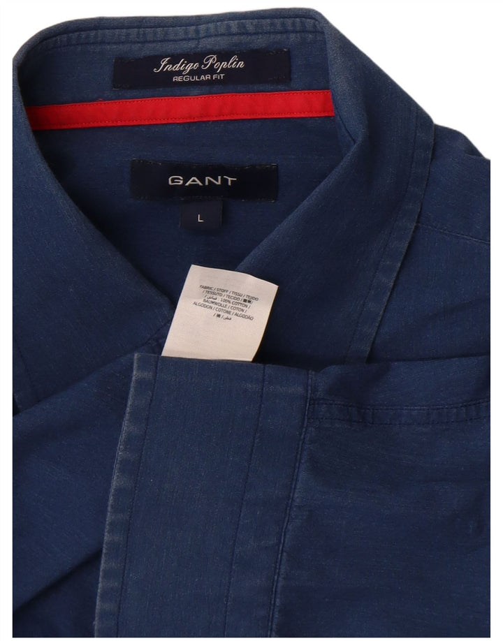 GANT Chemise Regular Fit Homme Bleu Coton