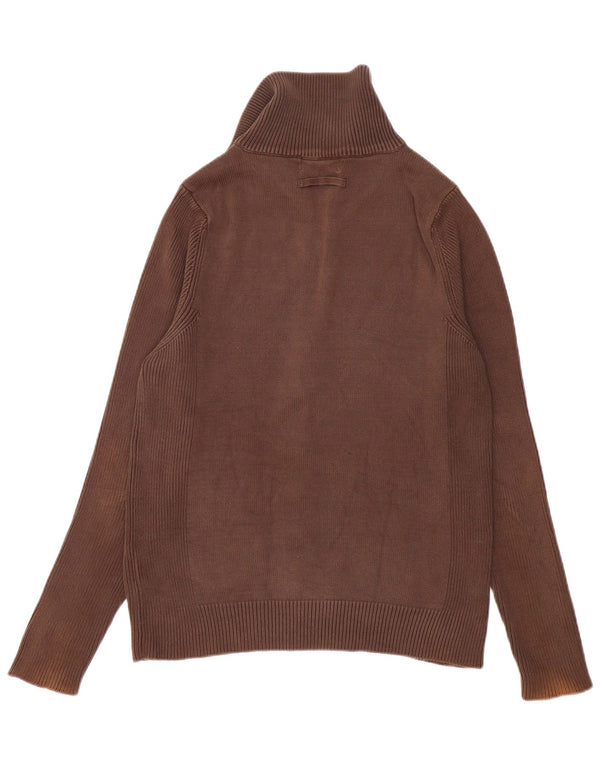 Zara Cardigan Homme Pull Large Marron Coton