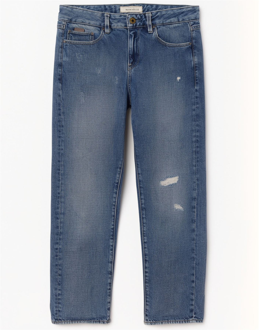 Jeans droits délavés pour femmes G-Star W24 L30 Bleu Coton
