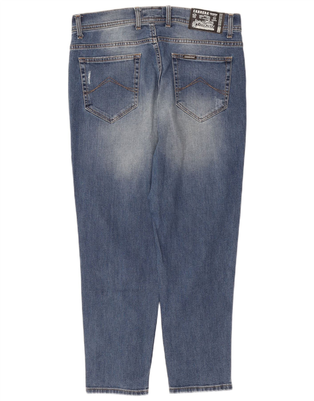 CARRERA Jean fuselé vieilli pour homme IT 50 Large W34 L26 Bleu Coton