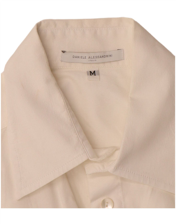 Daniele Alessandrini Chemise à manches courtes pour femme UK 14 Blanc moyen