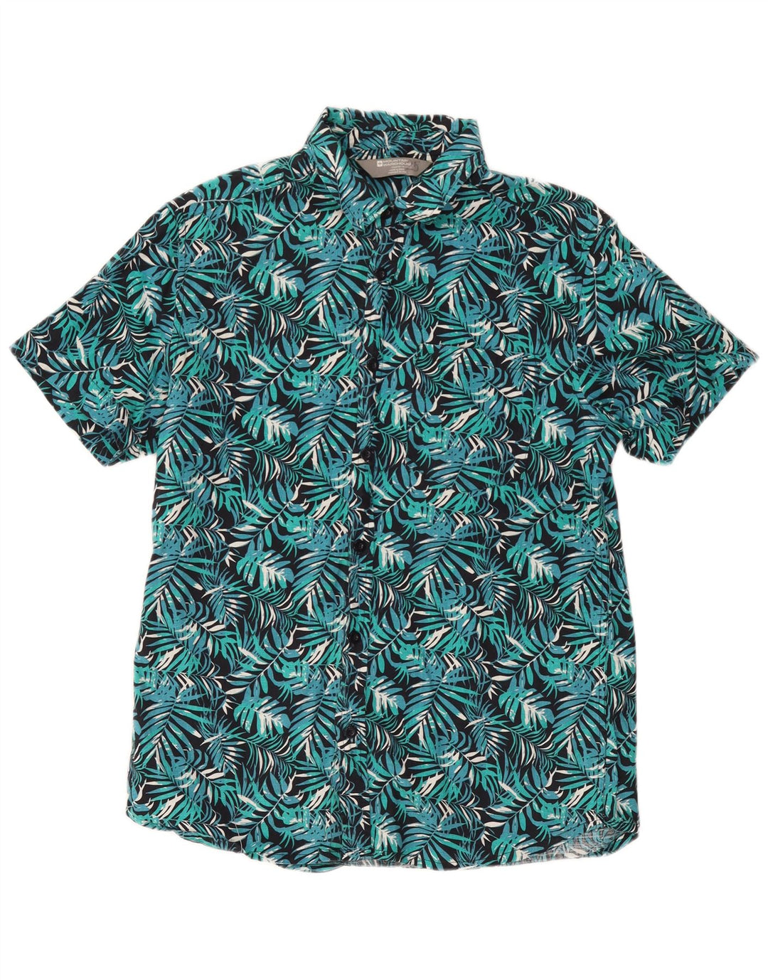 Mountain Warehouse Chemise à manches courtes pour homme Turquoise moyen Floral hawaïen