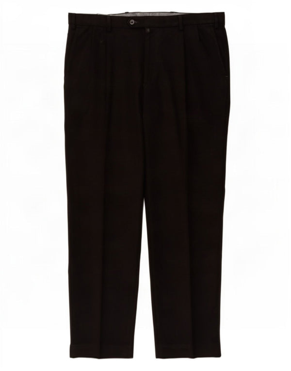 Marks & Spencer Pantalon de costume classique pour homme W38 L31 Noir Polyester