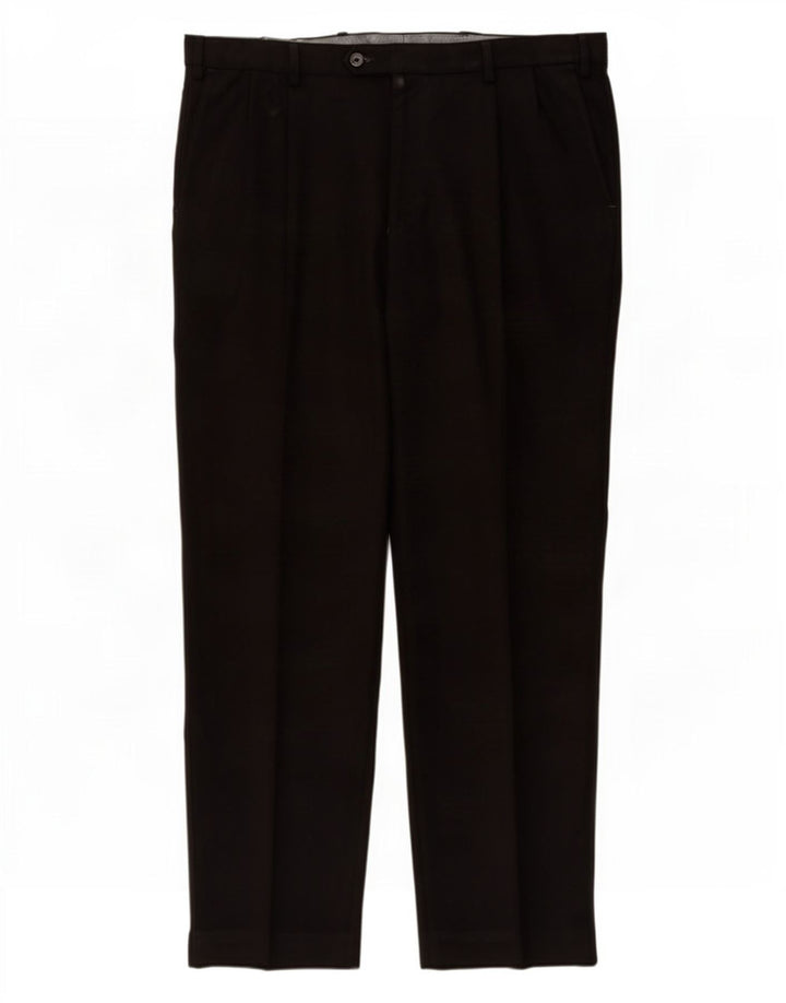 Marks & Spencer Pantalon de costume classique pour homme W38 L31 Noir Polyester