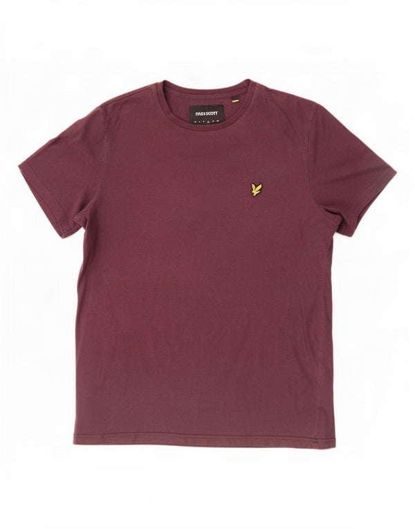 Lyle & Scott T-Shirt Homme Haut Large Bordeaux Coton