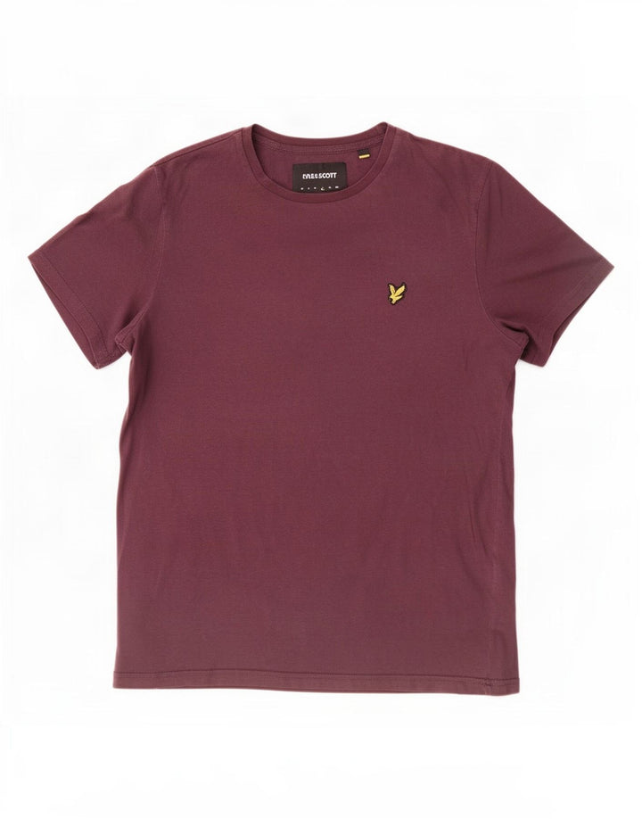 Lyle & Scott T-Shirt Homme Haut Large Bordeaux Coton