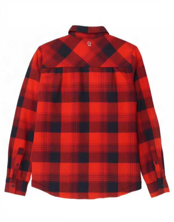 Wrangler Chemise en flanelle Sherpa coupe régulière pour femme UK 6 XS Rouge à carreaux en coton