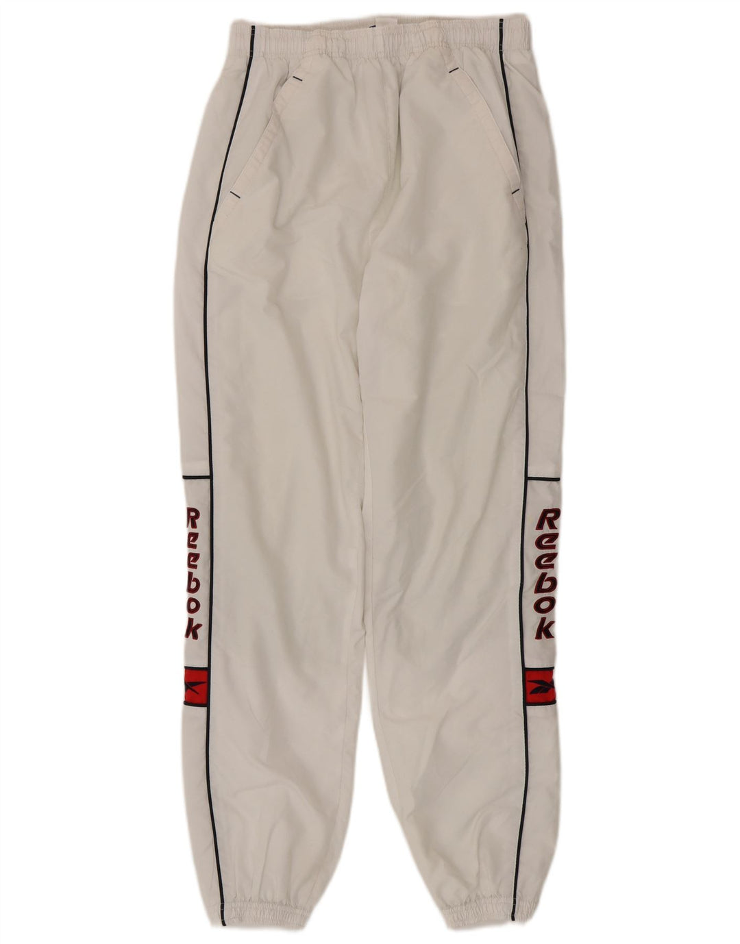 Reebok Pantalon de Survêtement Graphic Homme Joggers Small Blanc Polyester