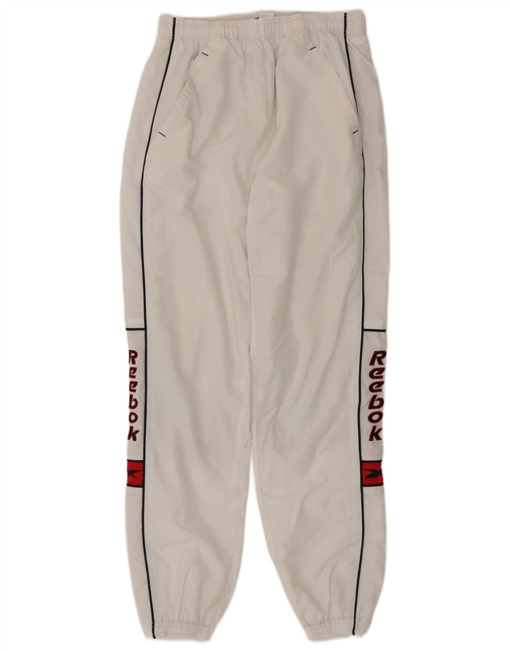 Reebok Pantalon de Survêtement Graphic Homme Joggers Small Blanc Polyester