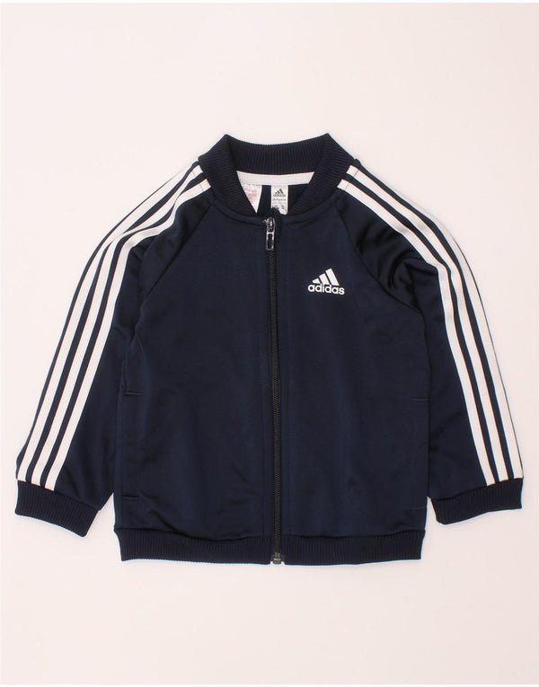 ADIDAS Veste de survêtement pour bébé garçon 12-18 mois Bleu marine Polyester