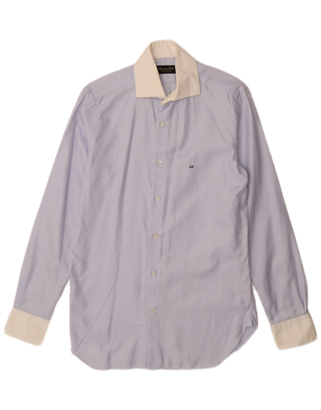 Massimo Dutti Chemise Homme Taille 38 15 Bleu Moyen Chevrons