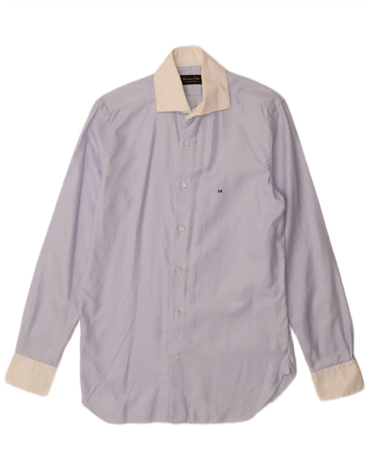 Massimo Dutti Chemise Homme Taille 38 15 Bleu Moyen Chevrons